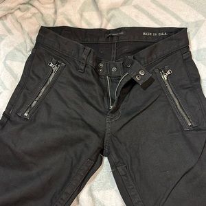 John Varvatos Wight Biker Coated Black Sz30 seldom worn/washed